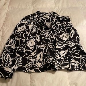 Coldwater Creek black and white print jacket